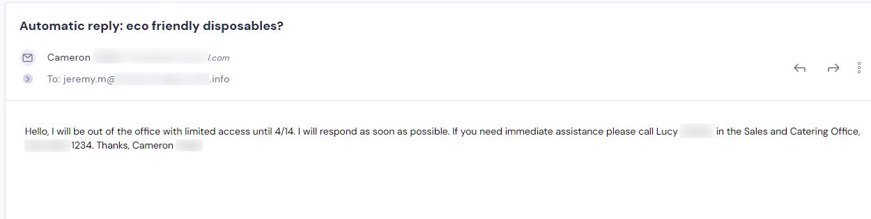 Campaign reply from retailer - retailer sample request 2 of 48