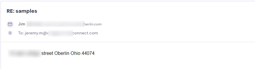 Campaign reply from retailer - retailer sample request 32 of 48