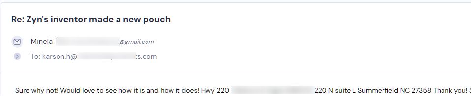 Campaign reply from retailer - retailer sample request 34 of 55