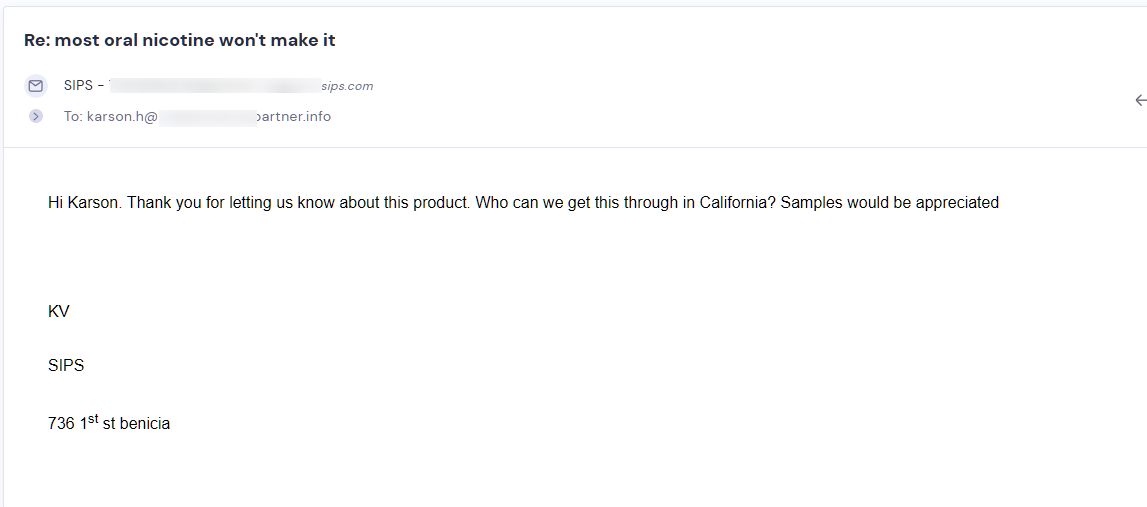 Campaign reply from retailer - retailer sample request 36 of 55