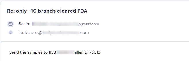 Campaign reply from retailer - retailer sample request 50 of 55