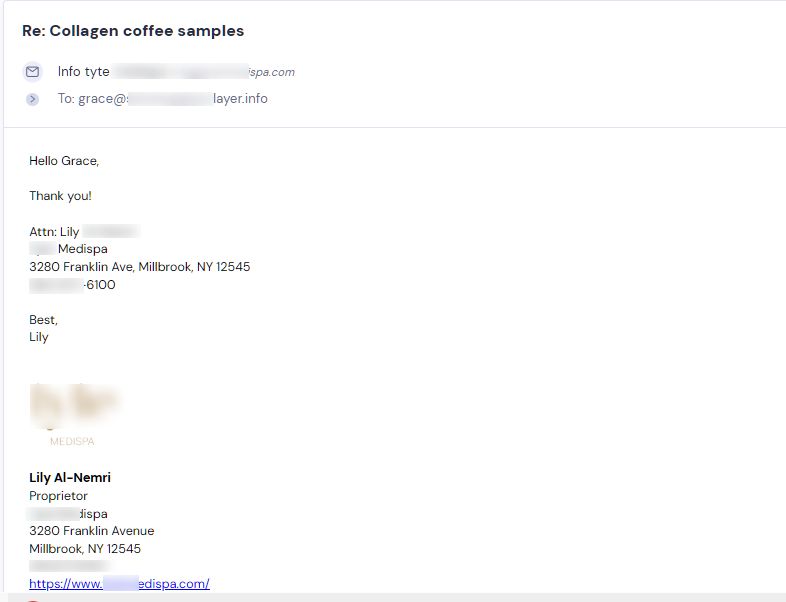 Retailer reply from Strong Coffee Company